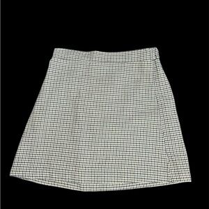 American Eagle Outfitters White and Gray A-Line Mini Skirt